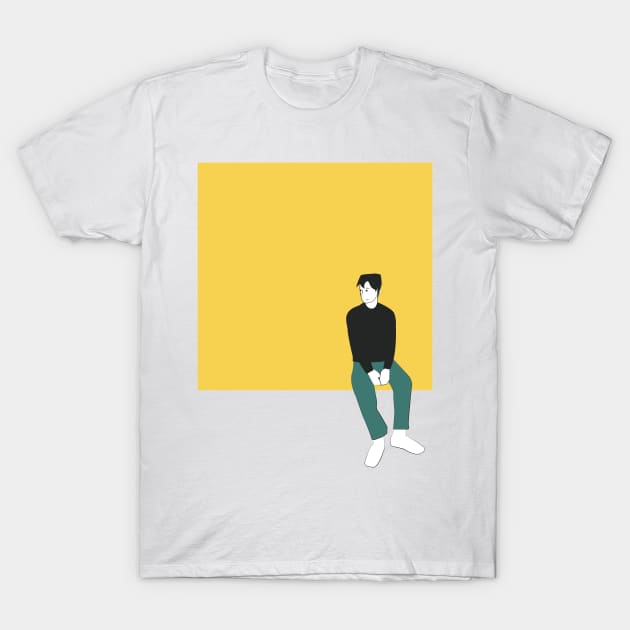 Guy Sitting and Reflecting T-Shirt by echosantos